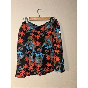Dona Jo Athletic Skort Tropical Leaf Print Tennis Golf Or Pickleball Size 2